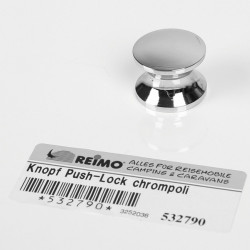 Push Lock - Replacement button, chrome polished