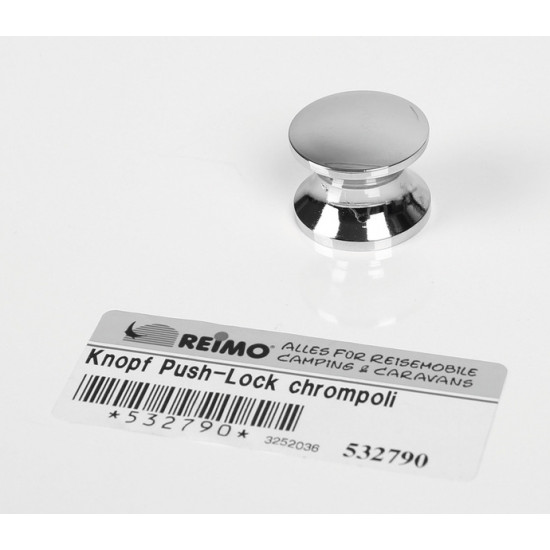 Push Lock - Replacement button, chrome polished