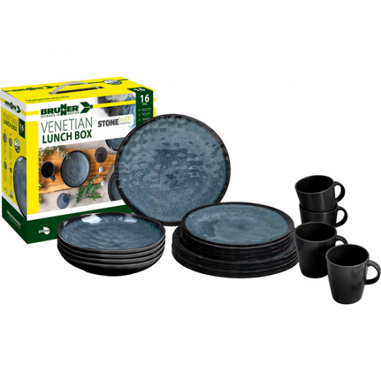 Venetian melamine dinnerware set - 16 pieces - for 4 people