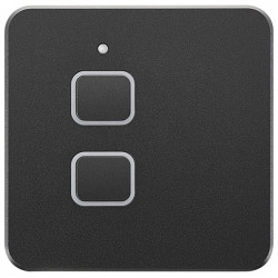 Nereide 2S light switch with integrated dimming function - Black