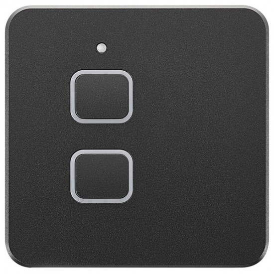 Nereide 2S light switch with integrated dimming function - Black