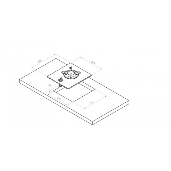 Built-in gas hob, 1 burner