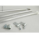 Bent tension rod 210-275cm aluminum Ø25mm 3-piece