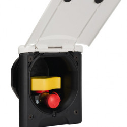 Gas outlet 130 x 145 mm with magnetic closure - White