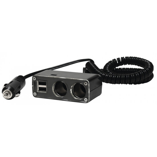Carbest 2-way multi-splitter with USB port