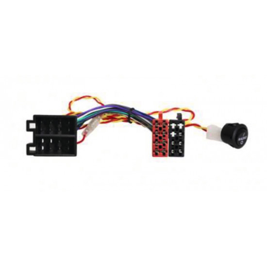 ISO adapter cable with radio switch