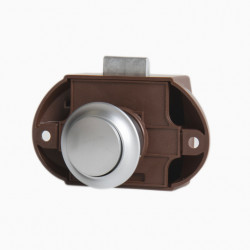 Push Lock - Matte Chrome - Complete Set - 1 Piece