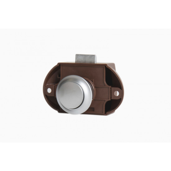 Push Lock - Matte Chrome - Complete Set - 1 Piece