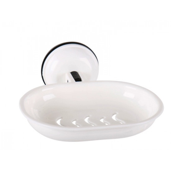 Soap holder with suction cup - White