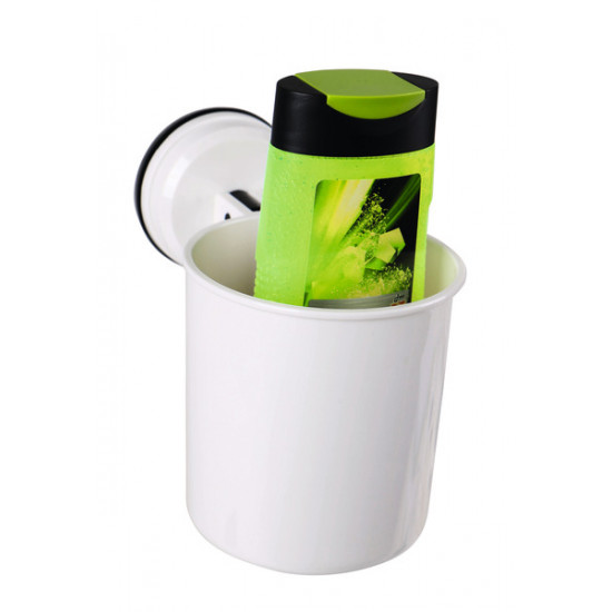 Cup with suction cup, white, up to 4kg