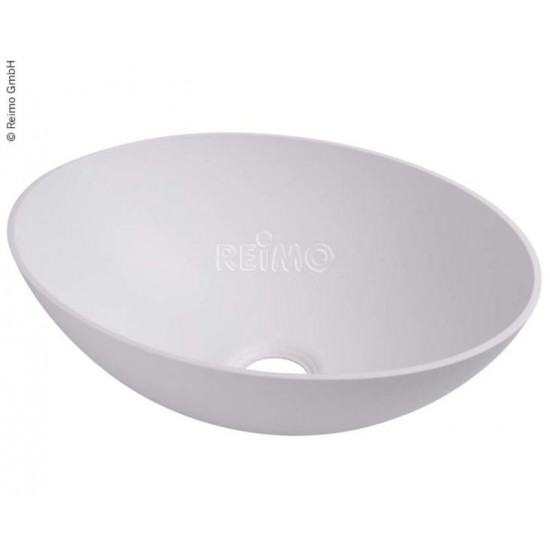 Oval white washbasin, dimensions: 400x290 mm, H135 mm