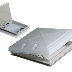 Roof hatch 400 x 400 mm with frosted glass and mosquito net