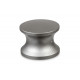 Replacement button for push lock - matte silver