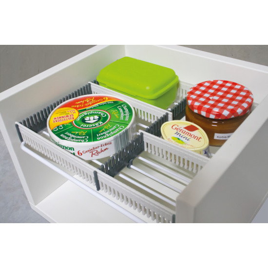 Purvario refrigerator strips in a set of 8 - light grey/anthracite