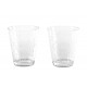 Water glasses, set of 2, in hammered finish