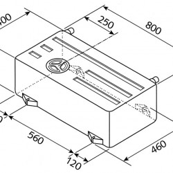Fresh and wastewater tank - 75 l - EV 1501