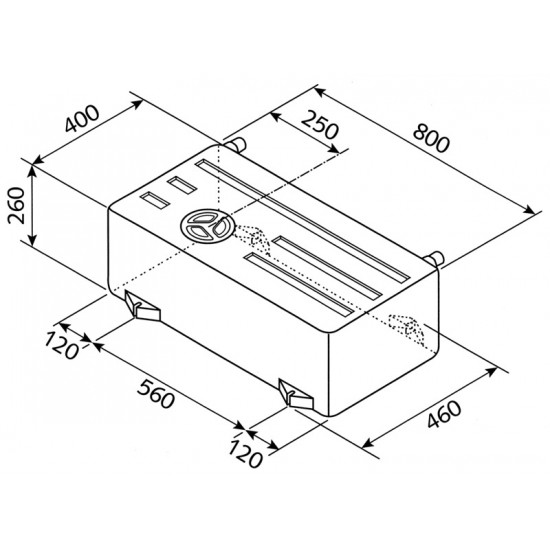 Fresh and wastewater tank - 75 l - EV 1501