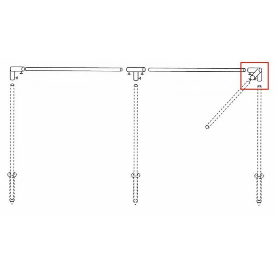 Windbreak pole corner piece, steel