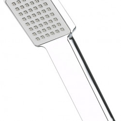 Hand shower 1/2" thread with anti-limescale nozzles - chrome-plated steel and grey