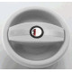 Caravan right-hand door lock, without cylinder and key, black/white