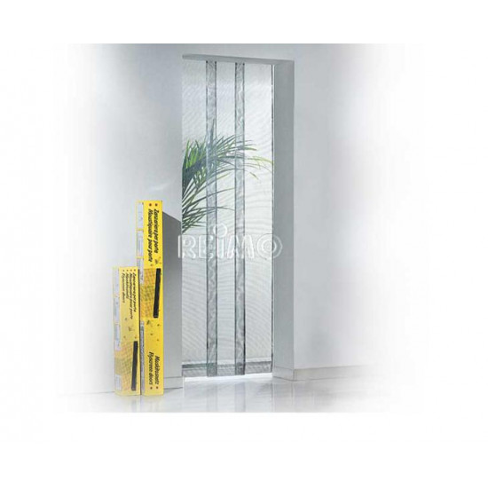 Mosquito door curtain 95x220cm 3 slats telescopic