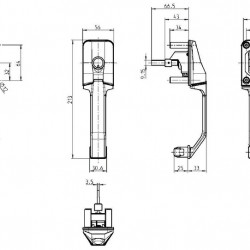 Right-hand exterior handle for plug-in cylinder
