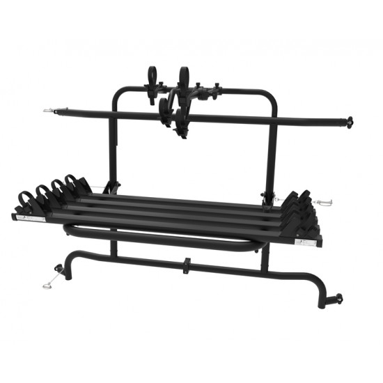 Rear carrier for VW Crafter from 2016 onwards - For 4 bikes - Black