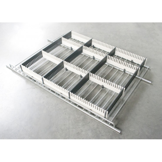 Purvario refrigerator strips in a set of 8 - light grey/anthracite