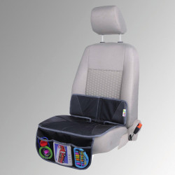Seat cover with organizer, black