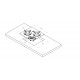 Built-in gas hob with 2 burners