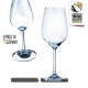 Magnetic crystal wine glasses - set of 2