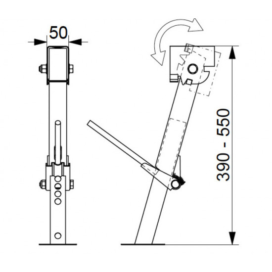 Vehicle support jack 1 pair 39-55cm