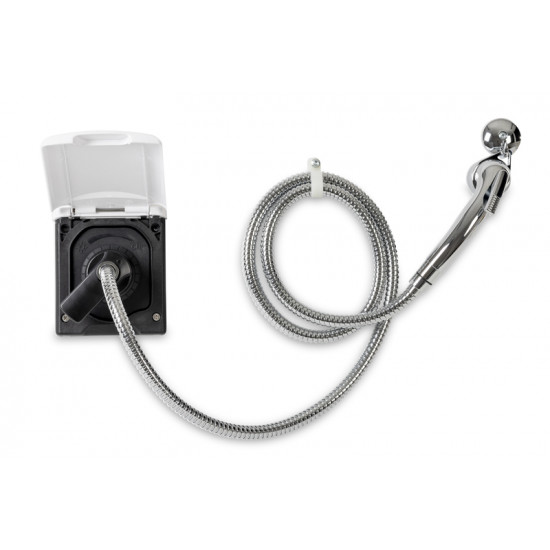 Service hatches with shower - White