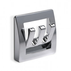 Coat hook, plastic, chrome finish, 1 pc. SB