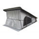 Tent bellows tensioning elastic with quick release