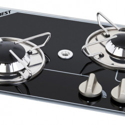 Built-in gas hob with 2 burners - burners side by side