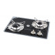 Built-in gas hob with 2 burners - burners side by side
