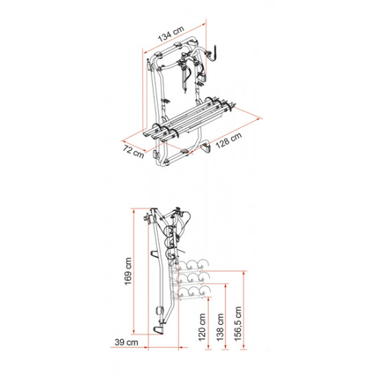 Carry Bike Frame bicycle carrier for Mercedes Sprinter from model year 2018 onwards