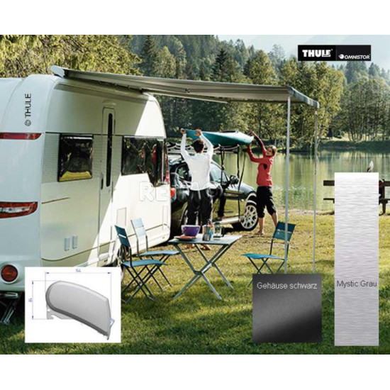 Thule wall-mounted awning 8000 5.5m Sapphire blue housing silver