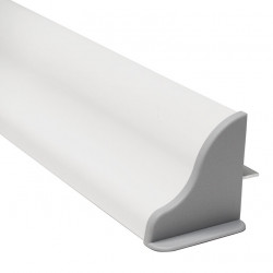 Solar panel aluminum mounting spoiler set - width up to 410 mm - white