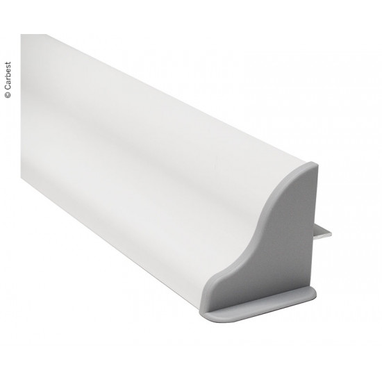 Solar panel aluminum mounting spoiler set - width up to 410 mm - white