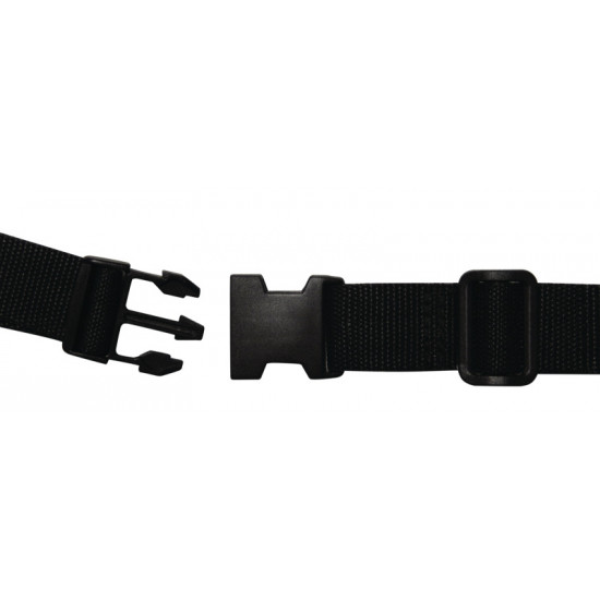 Universal strap set for bicycle carriers with snap fastener