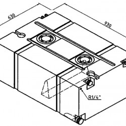 Universal fresh and wastewater tanks 200 liters