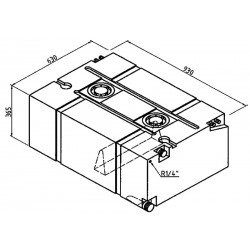 Universal fresh and wastewater tanks 200 liters