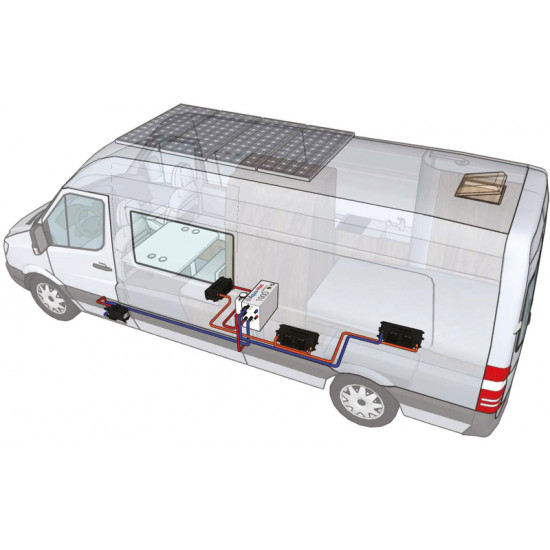 Heating system including hot water system Aqua-Hot 100D