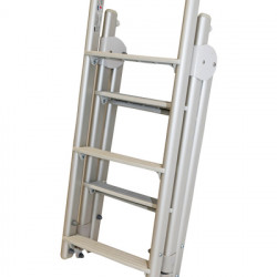 Access ladder for sleeping lofts or bunk beds, 3-step folding ladder with 7 steps