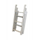 Access ladder for sleeping lofts or bunk beds, 3-step folding ladder with 7 steps