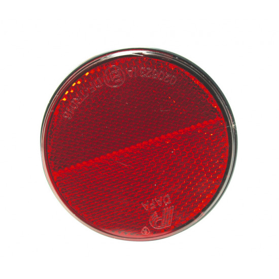 Round reflector 72mm self-adhesive red (1 piece)