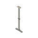 Folding table leg, foldable in the middle, with T-shaped base