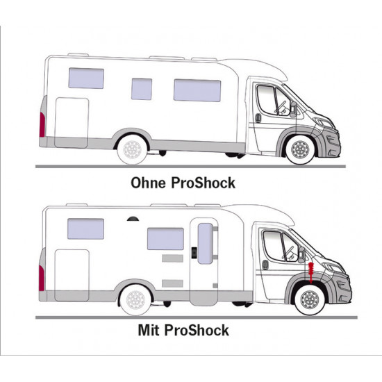 Comfort strut for the front axle for Fiat Ducato X250/X290 (and similar models) Heavy Chassis